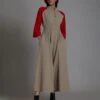Beige And Red Sphara Jumpsuit
