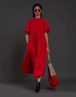 Red Raglan Dress