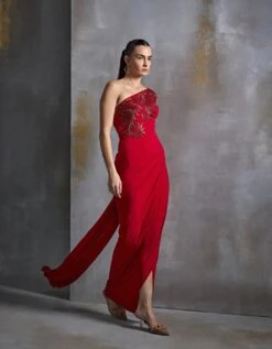 Autumn Fern One Off Sholder Gown -Charmers Shop njg1074