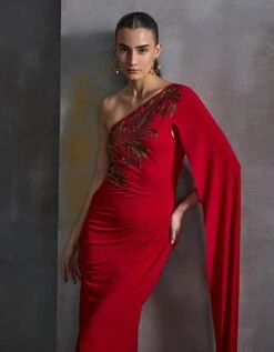 Autumn Fern One Off Sholder Gown -Charmers Shop njg107b