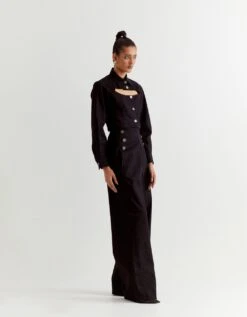 Black Denim Crop Top -Charmers Shop nk016black3