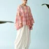 Pink Madras Checks Frill Top -Charmers Shop nkgoatop 12ss241