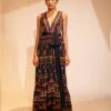 Midnight Blue Aztec Print Maxi -Charmers Shop nmwsn0791