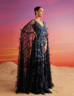 Navy Blue Jimena Gown -Charmers Shop nss55823