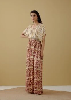 Buttercup Printed Waist Belt Dress -Charmers Shop pb13 3