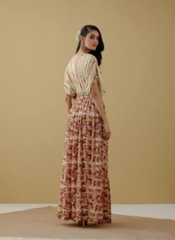 Buttercup Printed Waist Belt Dress -Charmers Shop pb13 b