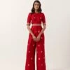 Surkh Laal Banarasi Silk Jumpsuit -Charmers Shop pb2761 1