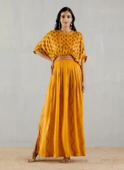 Resham Hand Embroidered Embellished Waist Belt Dress