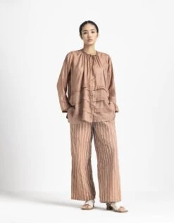 Champagne Multi Pleat Top