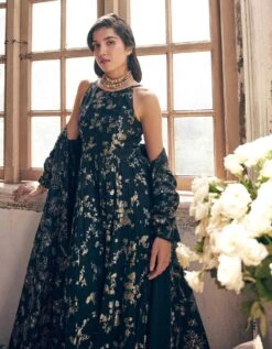 Black Self Woven Jacquard Jumpsuit Set -Charmers Shop ph30054