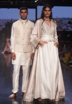 Ivory Pita Jumpsuit With Belt