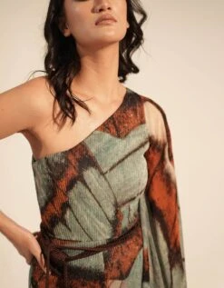 Powder Blue Butterfly Print Jumpsuit -Charmers Shop qutrs240485