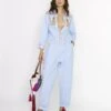 The Checks Jumpsuit With Embroidered Metallic Tassels & Rope -Charmers Shop rarasss2023261