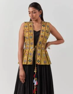 Yellow & Black Jumpsuit Set -Charmers Shop rjs6344