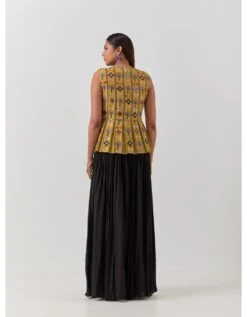 Yellow & Black Jumpsuit Set -Charmers Shop rjs634b 1