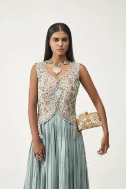 Dusky Blue Cotton Jumpsuit -Charmers Shop rjs6643