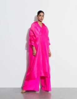 Hot Pink Noir Jumpsuit With Moulin Shirt