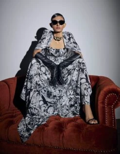 Dark Safari Print 'Anna' Dress -Charmers Shop rkcu23103