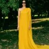 Yellow Felicia One Shoulder Dress