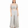 Grey Adah Gown With Embroidered Pant -Charmers Shop rr195031