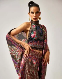 Black & Gold Mon Amour Halter Top -Charmers Shop rr32321top4