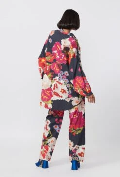 Multicolor Abstract Flroal Print Trousers -Charmers Shop s3019mrtrousersb