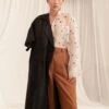 Oatmeal Organza Shirt -Charmers Shop saaw23sh741