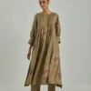 Beige Welington Wool Dress -Charmers Shop saivr007ahwoolpl1