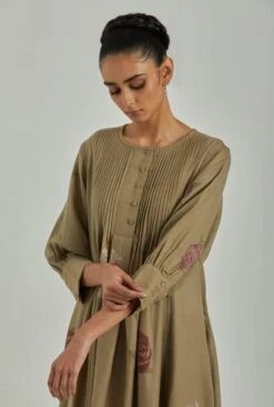 Beige Welington Wool Dress -Charmers Shop saivr007ahwoolpl4