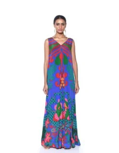 Electric Blue Royal Paisely Jupmsuit