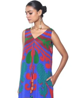 Electric Blue Royal Paisely Jupmsuit -Charmers Shop sbdf049b