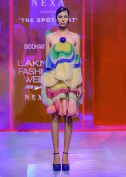 Multicolor Layered Short Dress -Charmers Shop sbsh0014