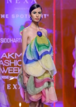 Multicolor Layered Short Dress -Charmers Shop sbsh0015