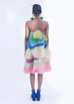 Multicolor Layered Short Dress -Charmers Shop sbsh001b