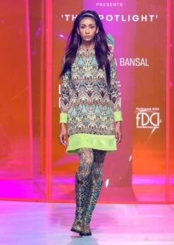 Butterfly Jacquard Woven A Line Dress With Embellishment