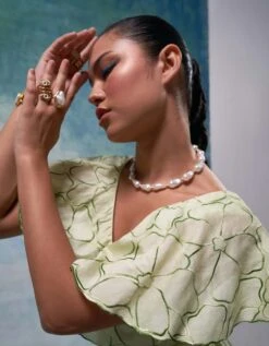 Pistachio Frill Jumpsuit -Charmers Shop sk548b 1