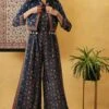Zahra Printed Jumpsuit With Jacket -Charmers Shop sp36381