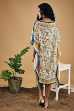 Bird And Tile Printed Kaftan Dress -Charmers Shop sp3827b