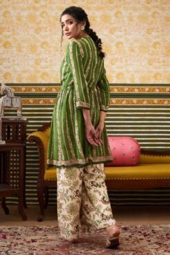 Mehr Printed Jumpsuit With Embllished Top -Charmers Shop sp4104b