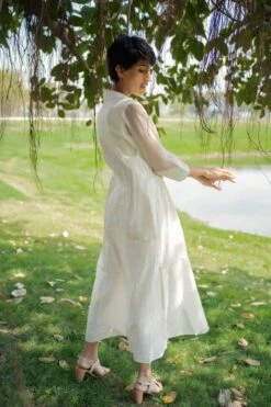 Ivory Multi Block Print Jumpsuit With Jacket -Charmers Shop ss22j1jm3b