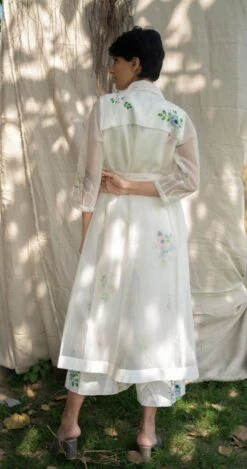 Ivory Eden Printed And Embroidered Jumpsuit With Jacket -Charmers Shop ss22jj1b