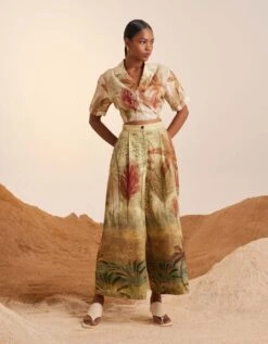 Wood Overlap Crop Top