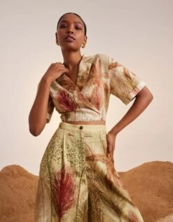 Wood Overlap Crop Top -Charmers Shop ss23ocpwod3