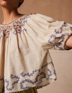 Ivory Spiral Rose Top -Charmers Shop ss24rtivys3