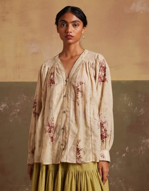 Peony Print Sally Top -Charmers Shop ss24saltpny1