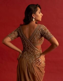 Dusky Gold Gown -Charmers Shop sun075