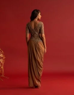 Dusky Gold Gown -Charmers Shop sun07b