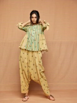 Tourquoise Clara Bud Gathered Top -Charmers Shop svj60233