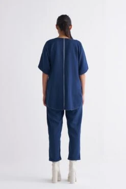 Navy Dolman Sleeve Top -Charmers Shop t06b