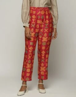 Symbol Print And Sequins Trouser -Charmers Shop tr111095b